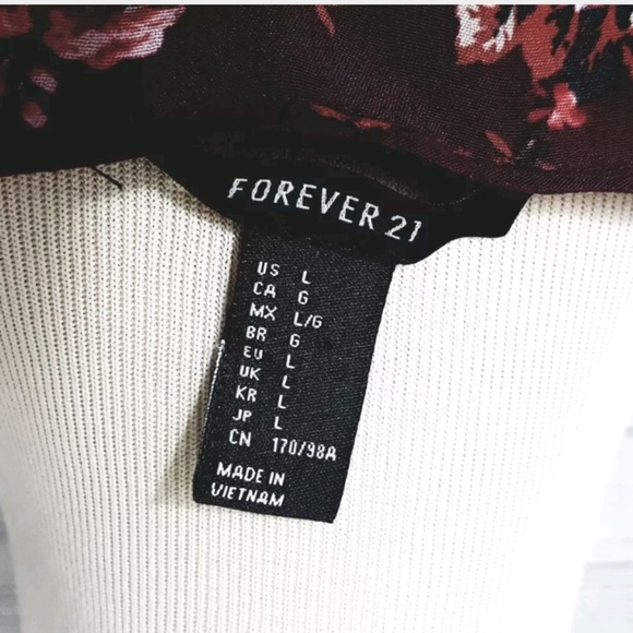 Forever 21 Floral Flowy Dress sz L - Picture 4 of 4